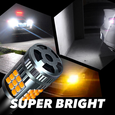 1156 1157 7440 7443 Car Turn Signal Light Bulb With Fan Error Free 25 W Yellow Amber White