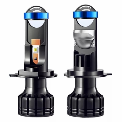 Phares Led Haute Puissance H4 Mini Ampoules De Projecteur H7 Mini Lentille De Projecteur Laser Bi Led H7 H4