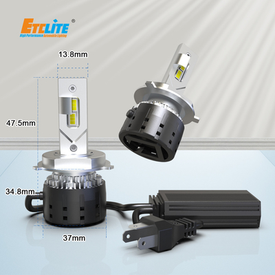 6000K High Lumen LED Headlight Bulbs , Super Bright  H4 100w Headlight Bulbs