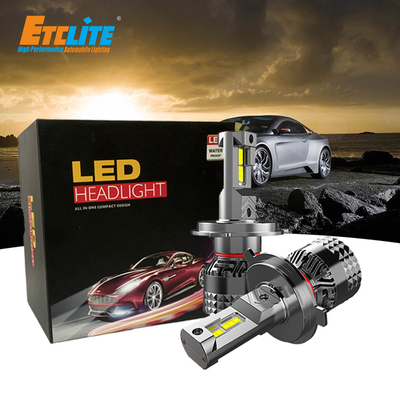 Bright Car H4 Led Headlight Bulbs 10000LM 6500K Color Temperature